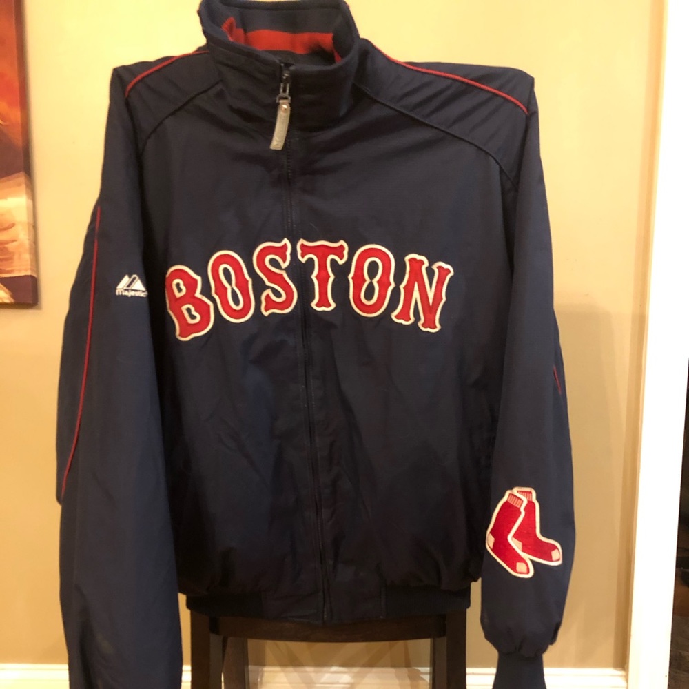 Majestic Red Sox Fleece Lined Jacket Vintage Used